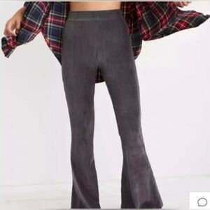 Aerie dark gray velour flare leggings